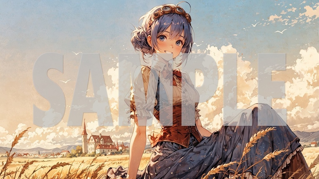 Upbeat BGM Artworks🌻 Blue Hair No2