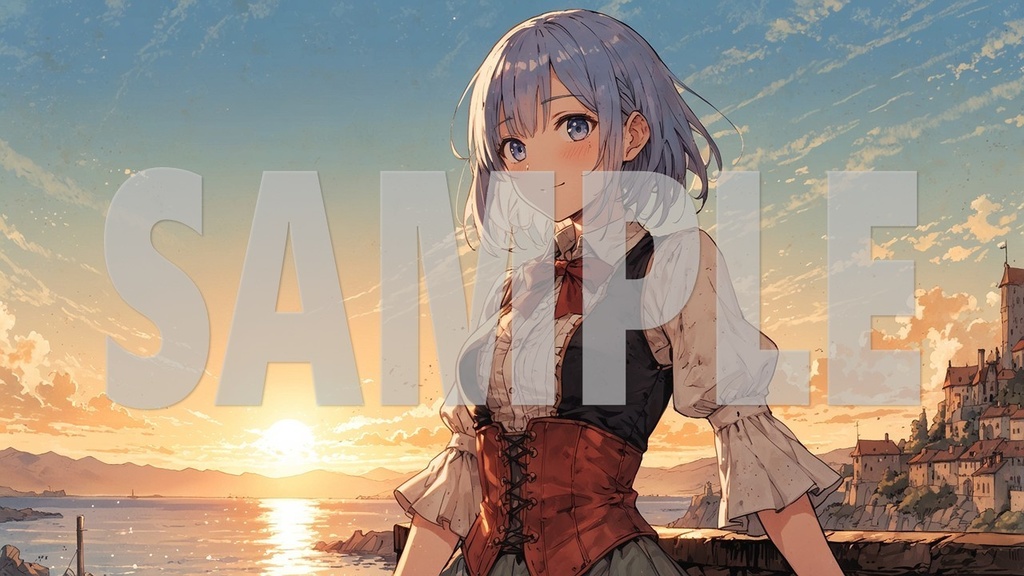 Upbeat BGM Artworks🌻 Blue Hair No2