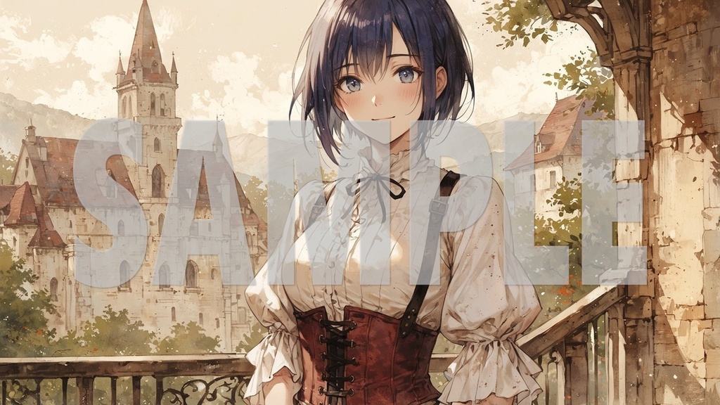 Upbeat BGM Artworks🌻 Blue Hair No2