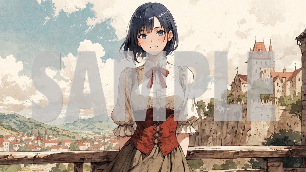 Upbeat BGM Artworks🌻 Blue Hair No2