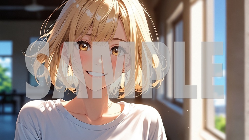 Upbeat BGM Artwork Blonde Hair No2