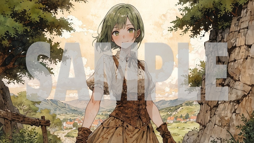 BGM Artworks😊 Green Hair No2