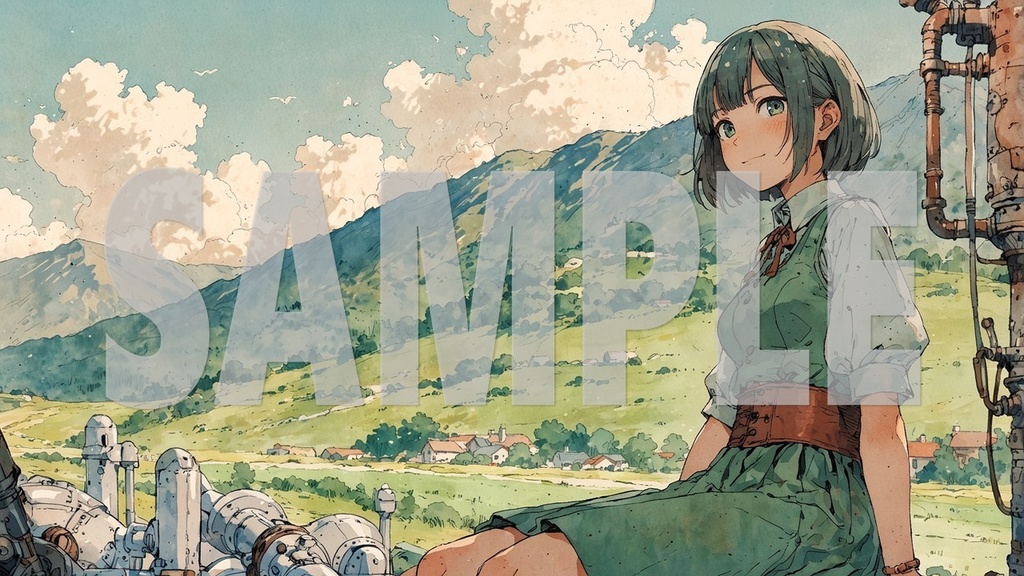 BGM Artworks😊 Green Hair No2