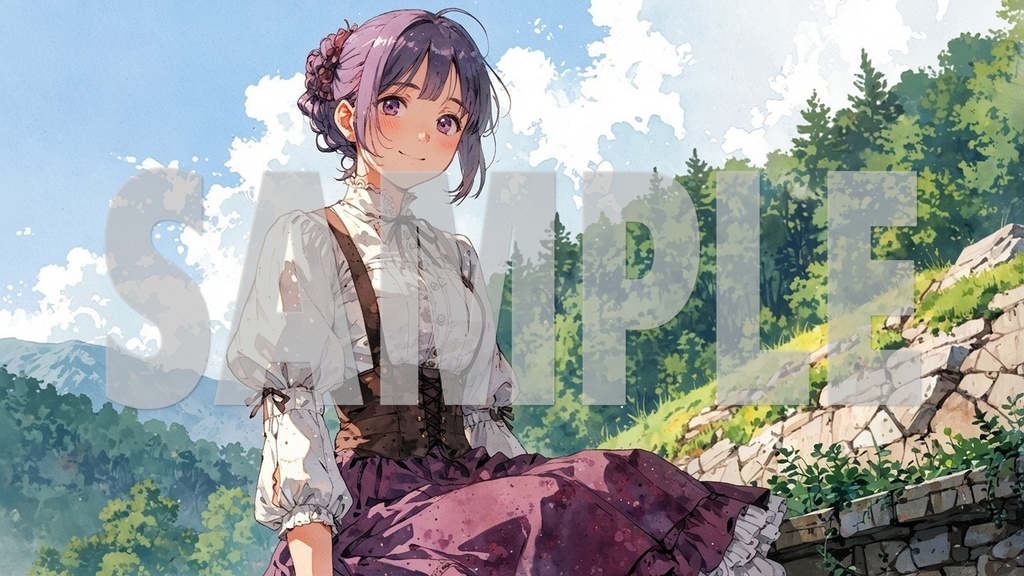 🌻BGM Artworks☕ Purple Hair No2