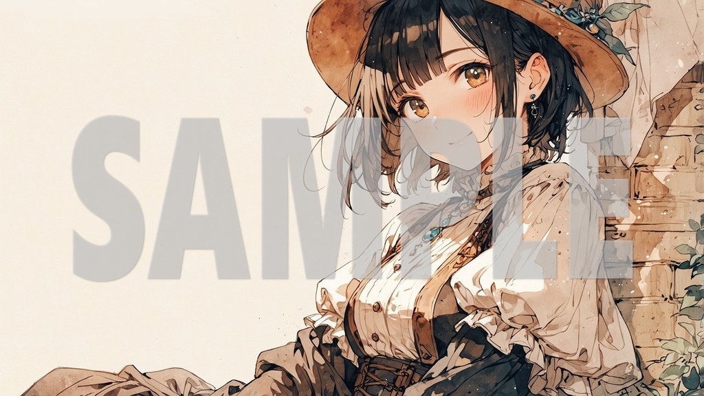 ☕BGM Artworks Black Hair No1 2392 ×1344 (*.jpg)