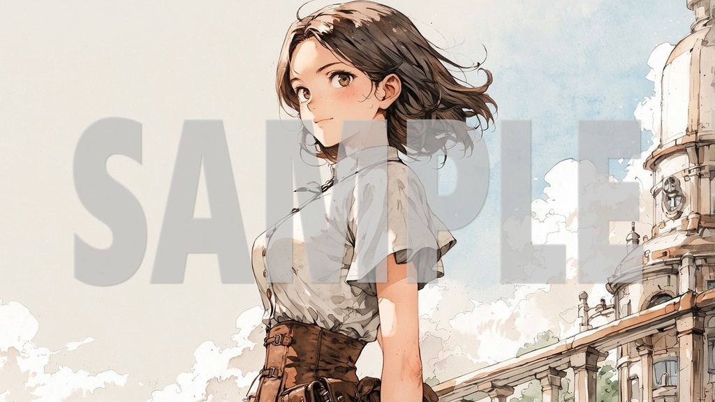 ☕BGM Artworks Brown Hair No1 2392 ×1344 (*.jpg)