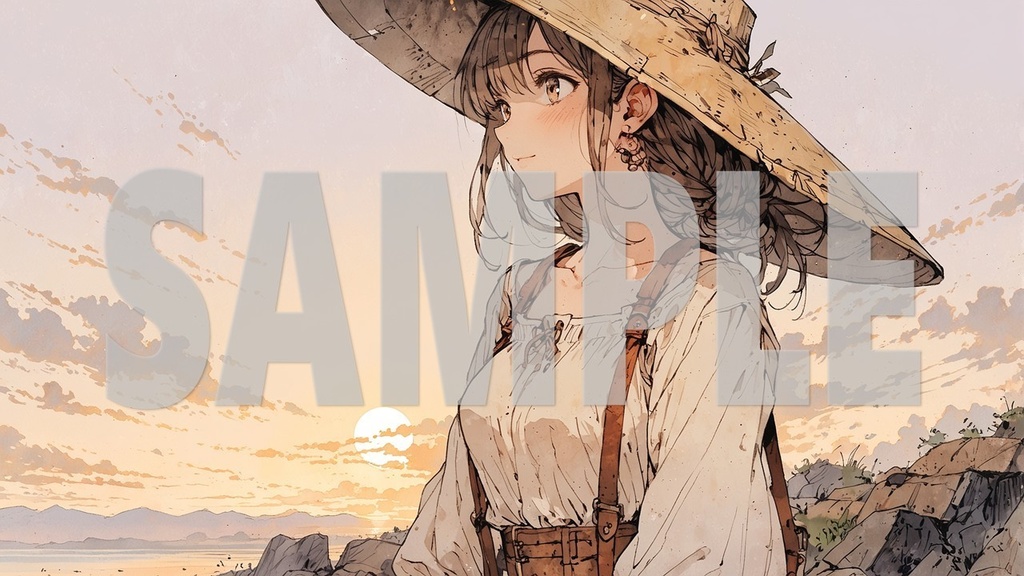 ☕BGM Artworks Brown Hair No1 2392 ×1344 (*.jpg)