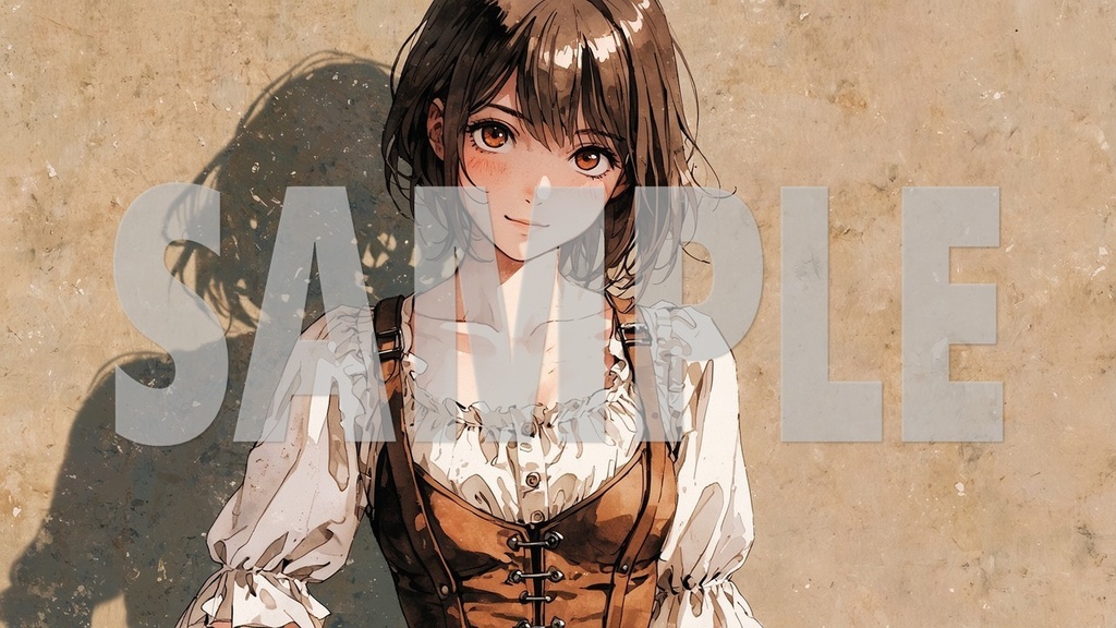 ☕BGM Artworks Brown Hair No1 2392 ×1344 (*.jpg)