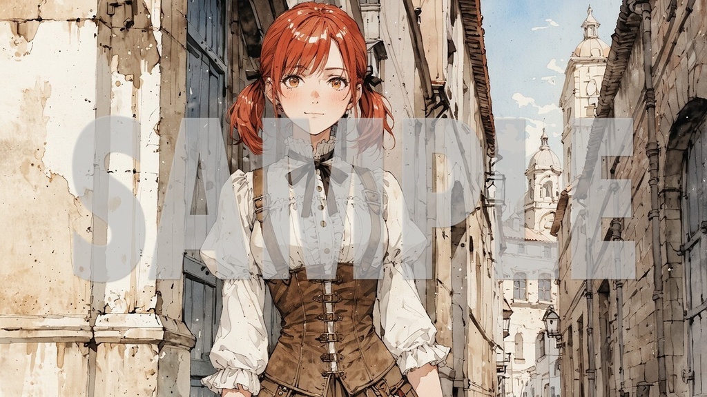 🌻Upbeat BGM Artwork Red Hair No2