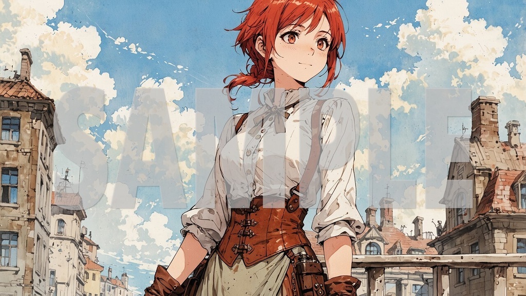 🌻Upbeat BGM Artwork Red Hair No2 