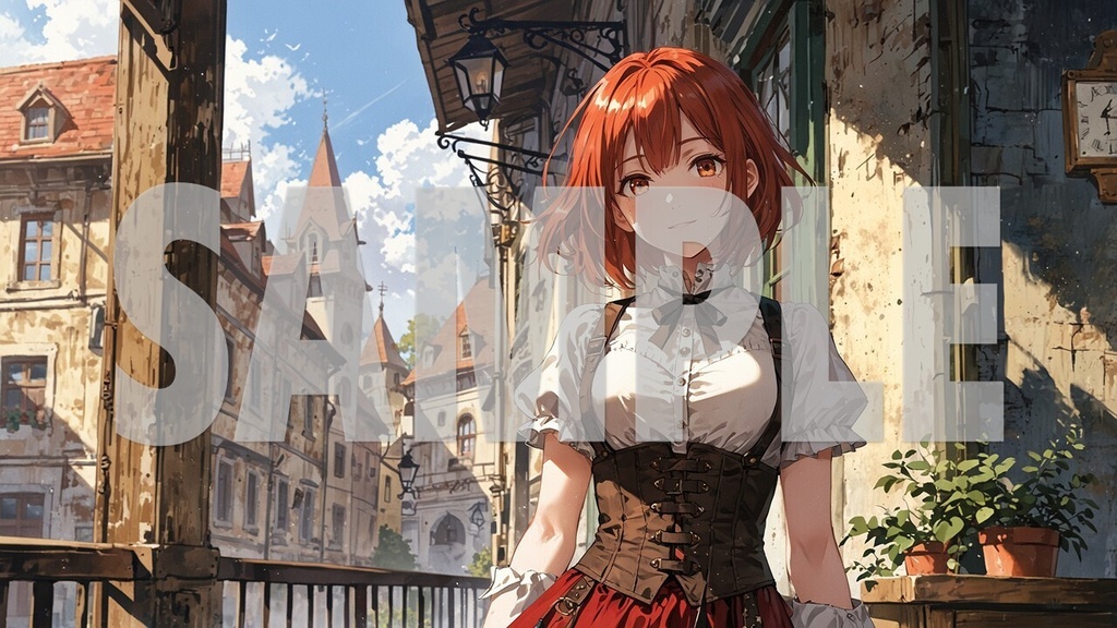 🌻Upbeat BGM Artwork Red Hair No2