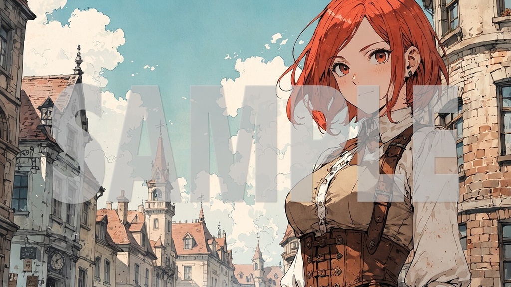 🌻Upbeat BGM Artwork Red Hair No2