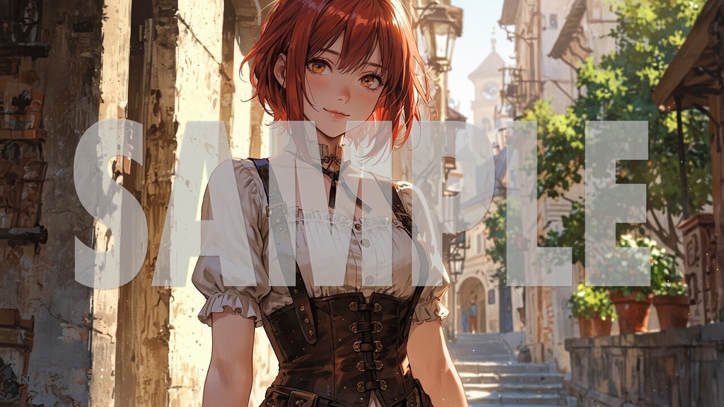 🌻Upbeat BGM Artwork Red Hair No2