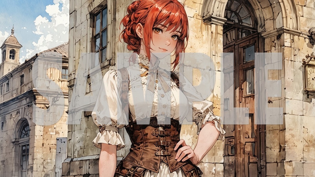 🌻Upbeat BGM Artwork Red Hair No2