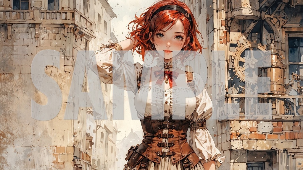 🌻Upbeat BGM Artwork Red Hair No2