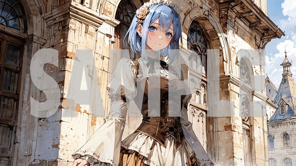 🌻Upbeat BGM Artwork Blue Hair No3🌻2392 ×1344 (*.jpg)