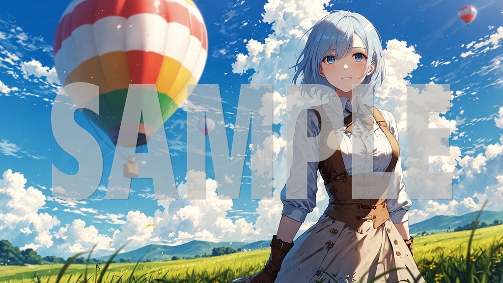🌻Upbeat BGM Artwork Blue Hair No3🌻2392 ×1344 (*.jpg)