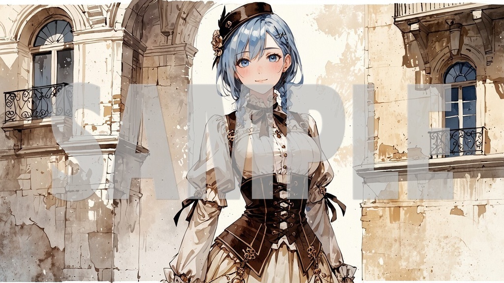 🌻Upbeat BGM Artwork Blue Hair No3🌻2392 ×1344 (*.jpg)