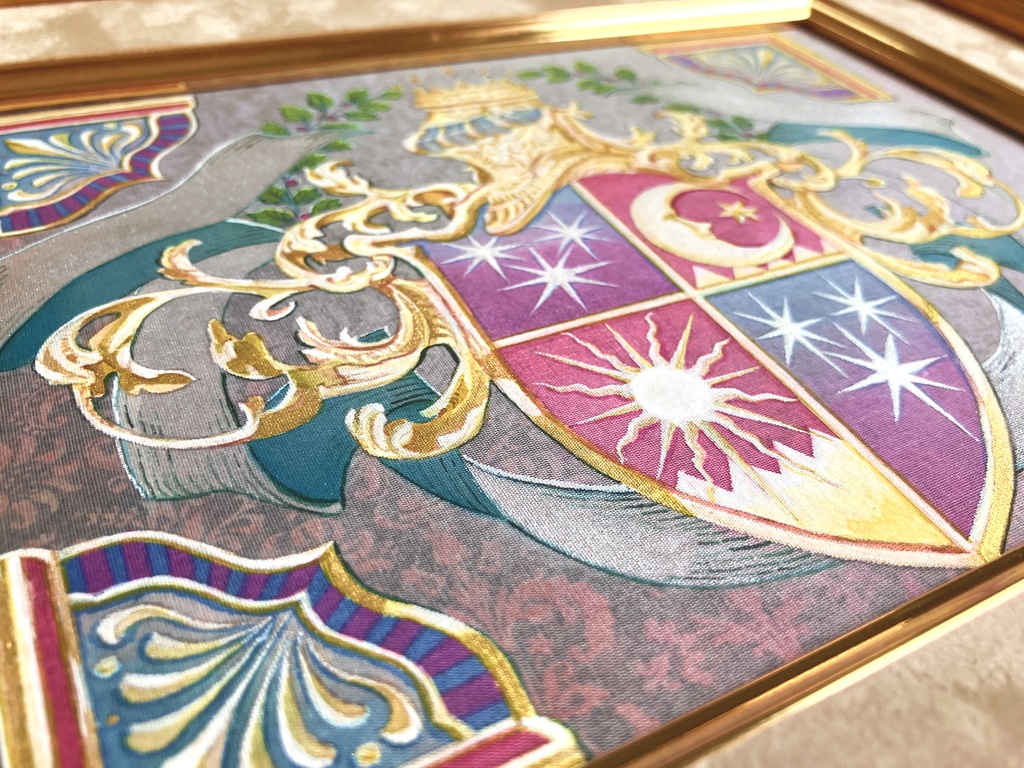 絹絵原画 盾の紋章