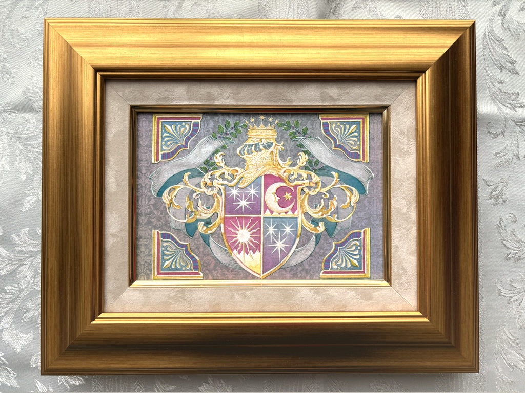 絹絵原画 盾の紋章