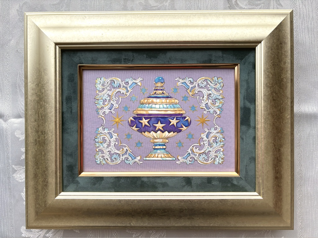 絹絵原画 魔法の壺