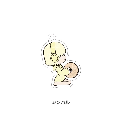 パステル吹部のアクリルキーホルダー