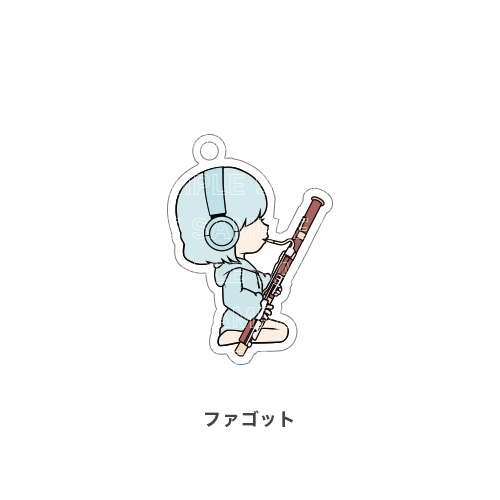 パステル吹部のアクリルキーホルダー