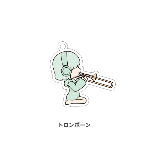 パステル吹部のアクリルキーホルダー