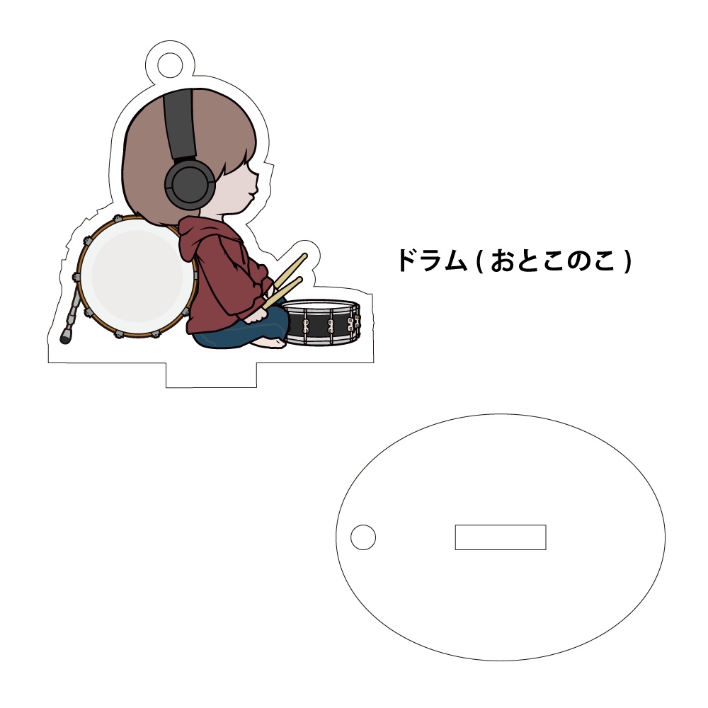 けいおんがくのアクリルスタンドキーホルダー