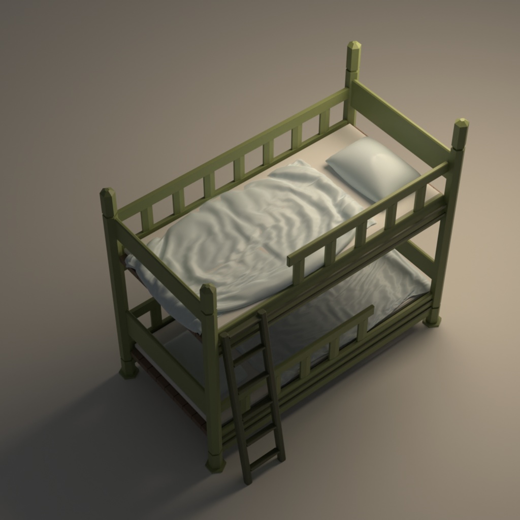 【3D素材】二段ベッド