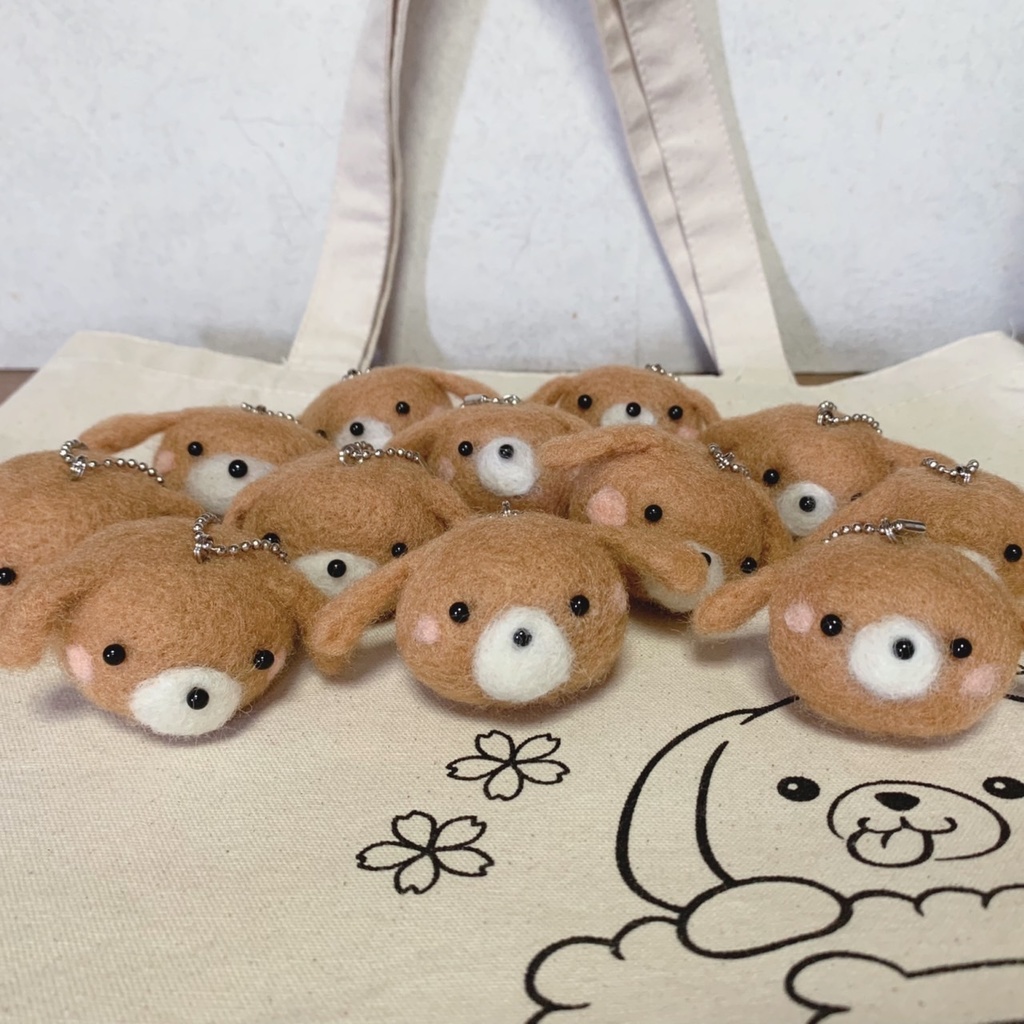 手作りわんたろフェルトキーホルダー※毛色が変更になる可能性があります（茶色〜濃い茶色）