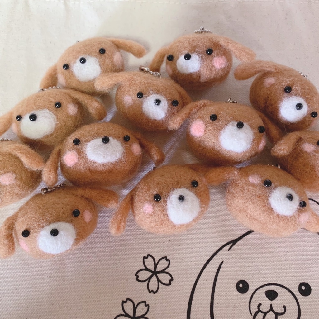 手作りわんたろフェルトキーホルダー※毛色が変更になる可能性があります(茶色〜濃い茶色)