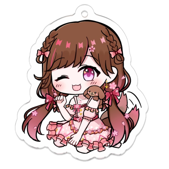 アクリルキーホルダー（おすわり）【雛森さくら】