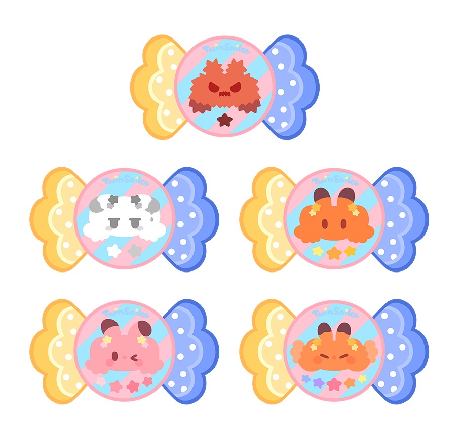 【丘丘】ムード刺繍ブローチ