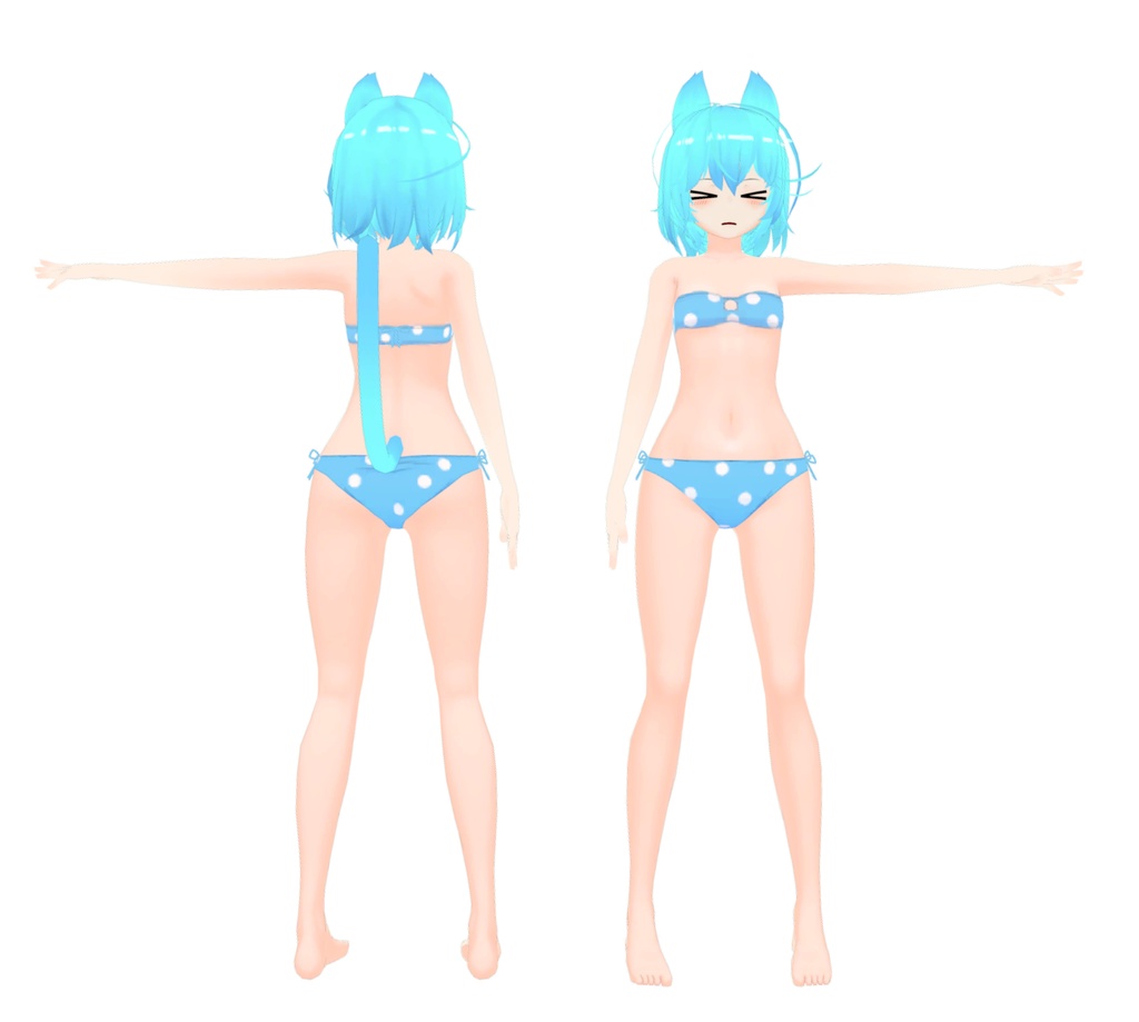 VRC想定3Dモデル「空葉瑠璃 -そらは るり-」