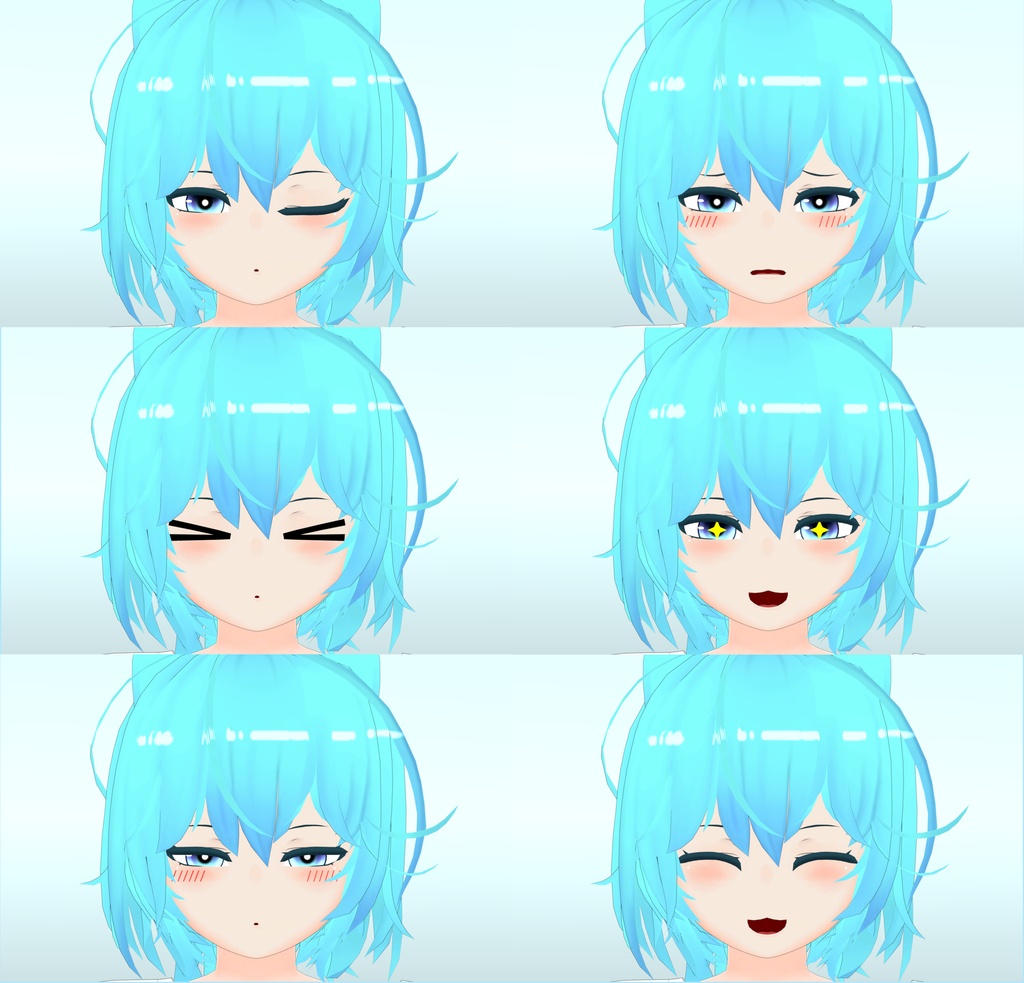 VRC想定3Dモデル「空葉瑠璃 -そらは るり-」