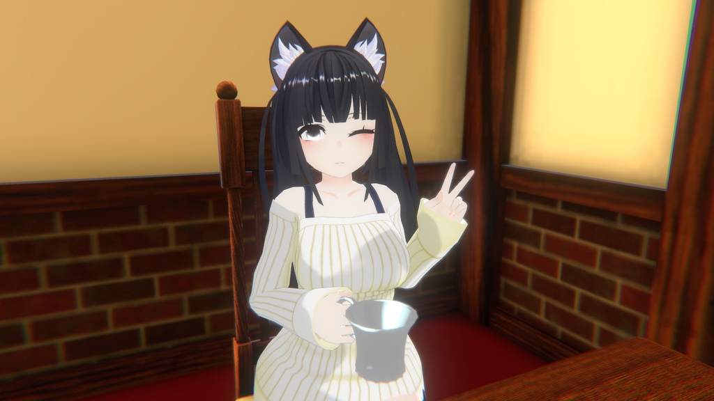 VRC想定3Dモデル「みなも」