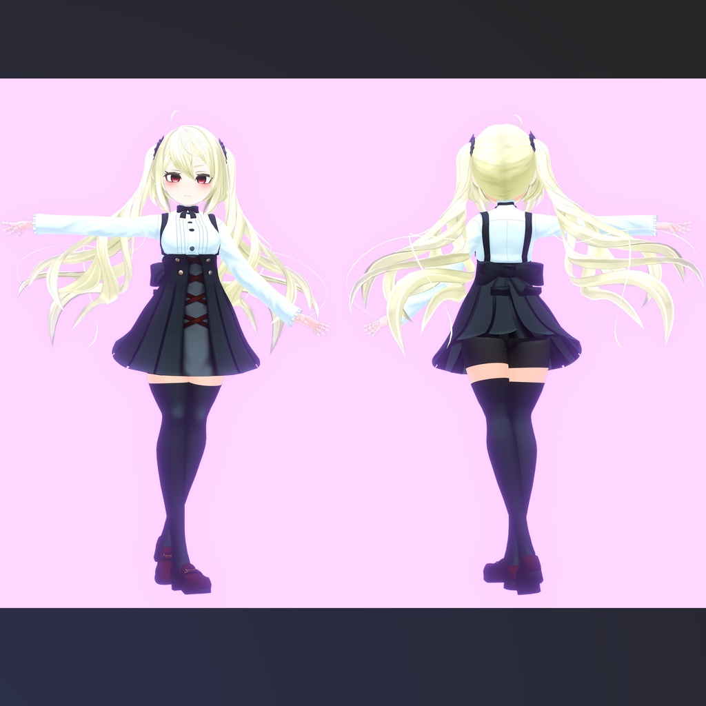 VRC想定3Dモデル「うつろな人形」