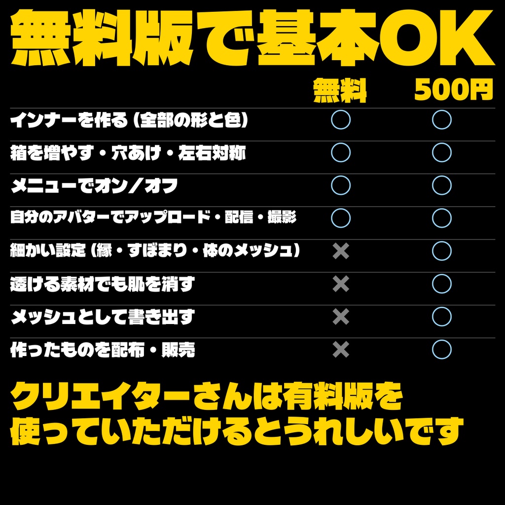 【無料!!!タダ!!!FREE!!!】インナー作るやつ