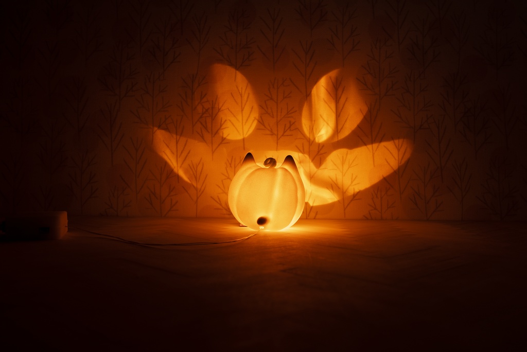 ハロウィンの猫かぼちゃランプ*グレープ*