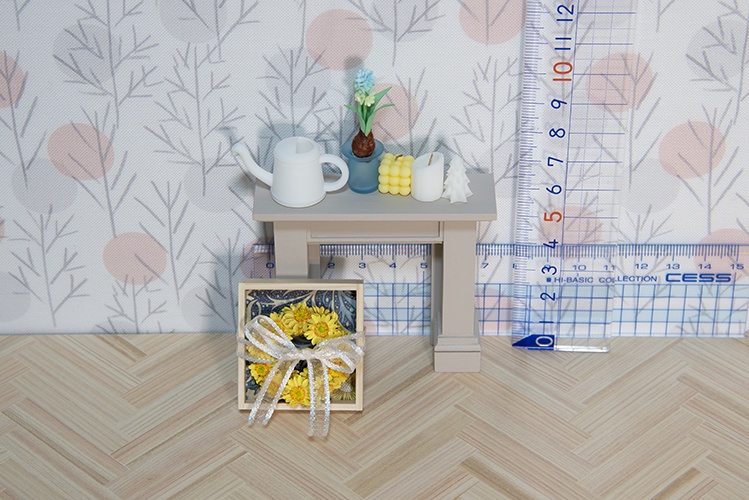 ひまわりリースと小さなマントルピース*カフェ*