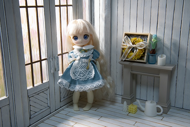 ひまわりリースと小さなマントルピース*カフェ*