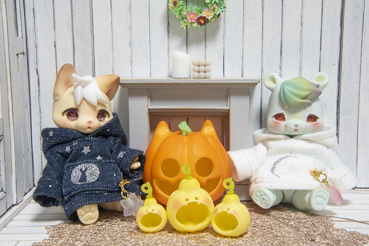 ハロウィン☆のポコかぼちゃセット*レモン色*