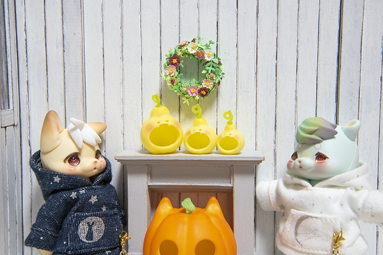 ハロウィン☆のポコかぼちゃセット*レモン色*