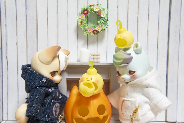 ハロウィン☆のポコかぼちゃセット*レモン色*