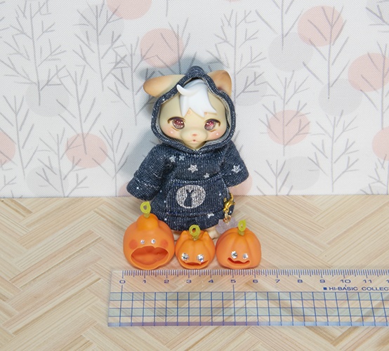 ハロウィン☆のキラキラおめめのカボチャセット*オレンジ色*