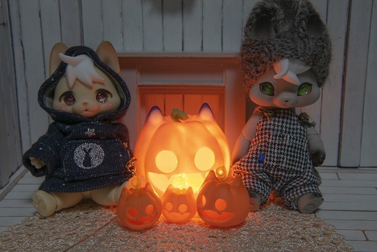 ハロウィン☆の猫かぼちゃセット＊オレンジ色＊