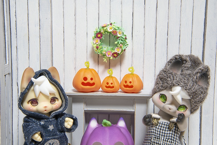 ハロウィン☆の赤ちゃんかぼちゃセット*オレンジ色*