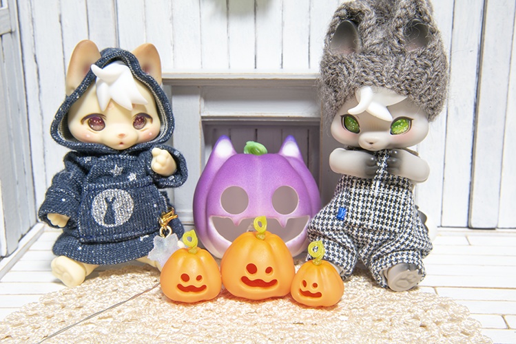 ハロウィン☆の赤ちゃんかぼちゃセット＊オレンジ色＊