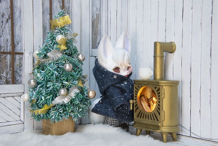 まあるい窓の薪ストーブ*アンティークゴールド*